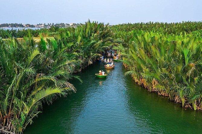 Basket boats on the coconut waterways of Hoi An